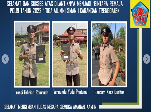 TIGA ALUMNI SMANESKA DILANTIK MENJADI BINTARA REMAJA POLRI