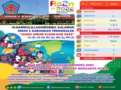 SMANESKA RAIH JUARA UMUM FLS2N KABUPATEN TRENGGALEK