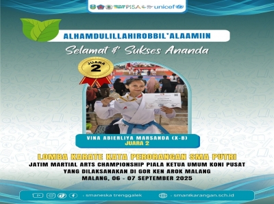 VINA A. M. (X-B) SMANESKA RAIH JUARA II LOMBA KARATE KATA 2025
