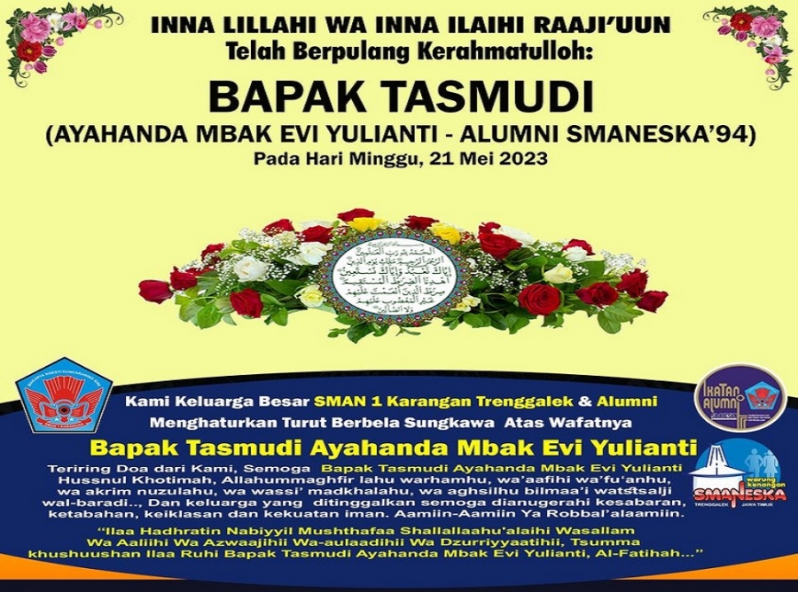 TELAH BERPULANG KERAHMATULLOH BAPAK TASMUDI AYAHANDA ALUMNI