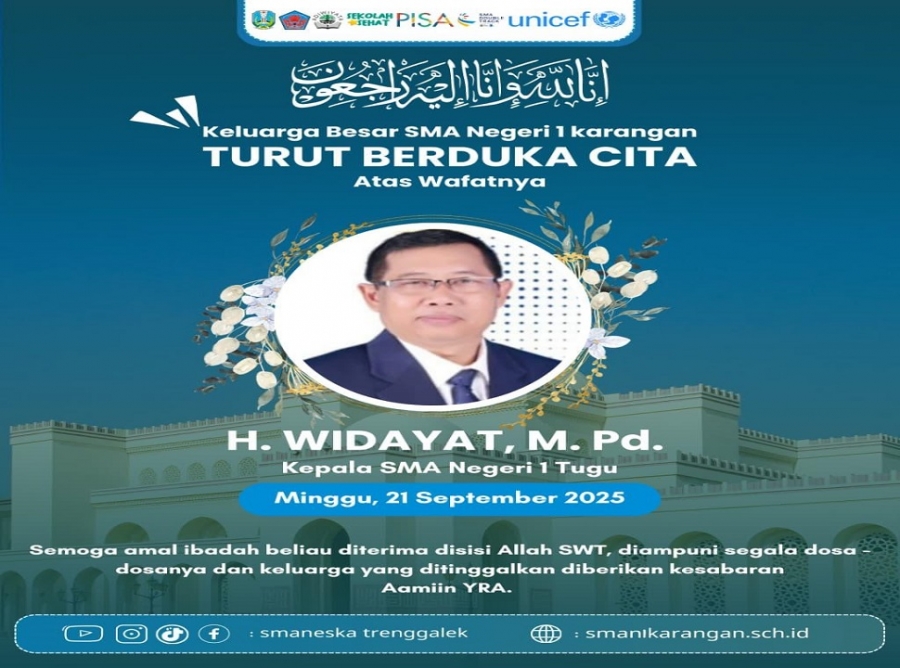 SMAN 1 KARANGAN BERDUKA ATAS WAFATNYA KEPALA SMAN 1 TUGU