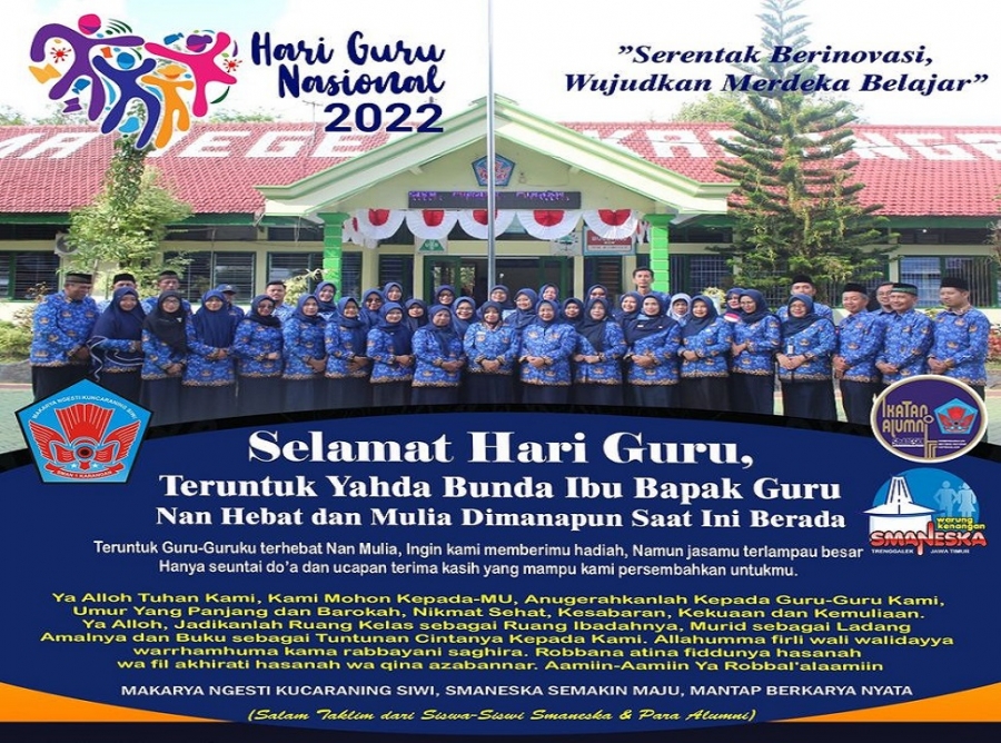 SELAMAT HARI GURU NASIONAL. SMANESKA,25 NOVEMBER 2022