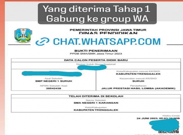 SELAMAT BAGI ATAS DITERIMANYA PPDB TAHAP 1 DI SMANESKA